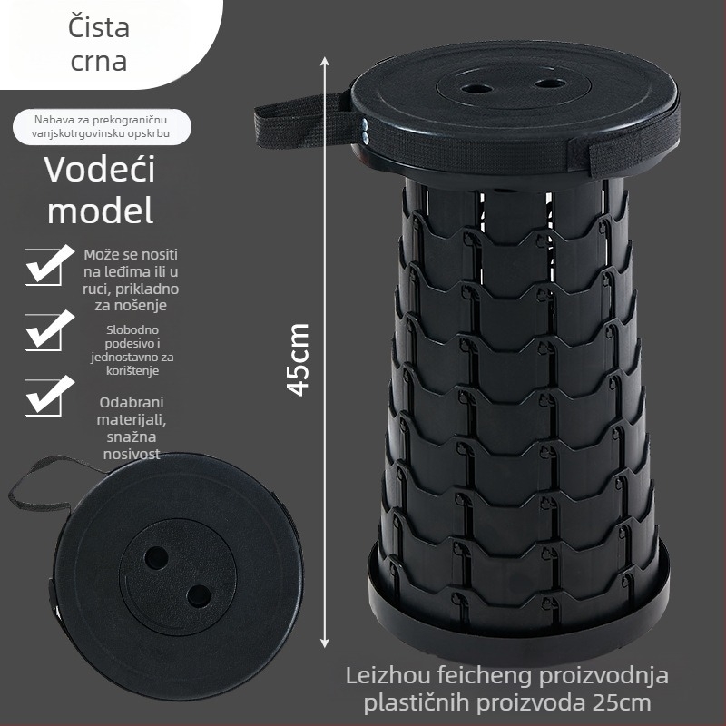 Telekopijska sklopiva stolica 3. generacije - materijal PP, sklopiva konstrukcija, kategorija: sklopivi stolovi i stolice