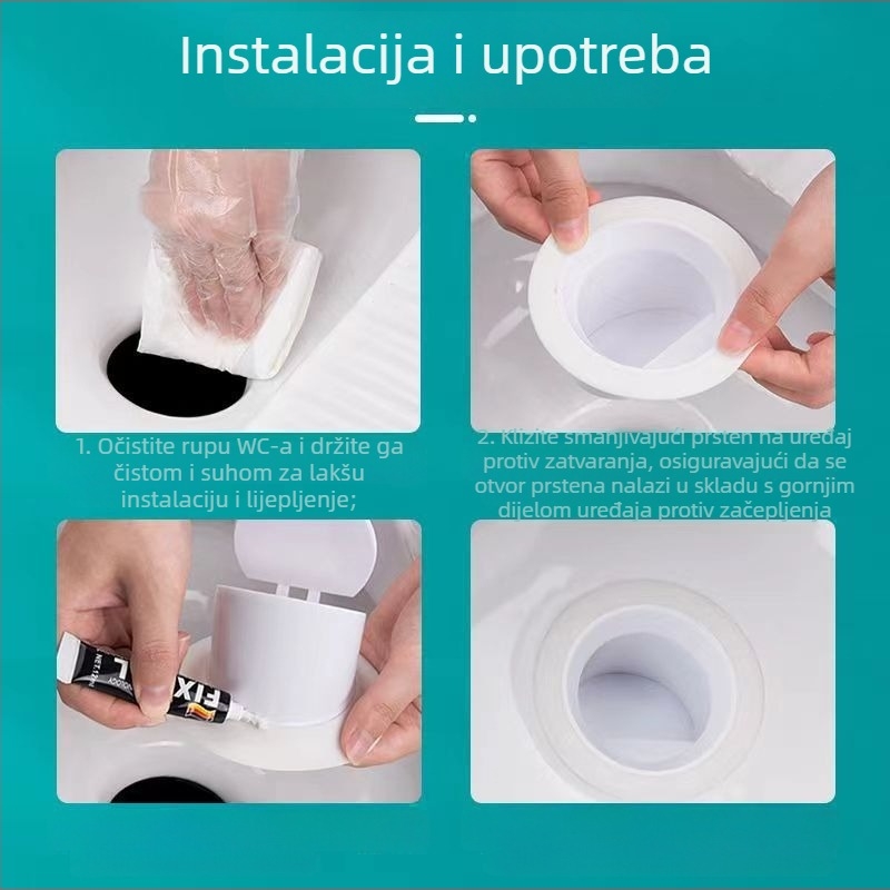 Dezodorirajući filter za klozet tipa klek | ABS materijal, moderan minimalistički stil, ugradnja, Podrijetlo: Zhejiang