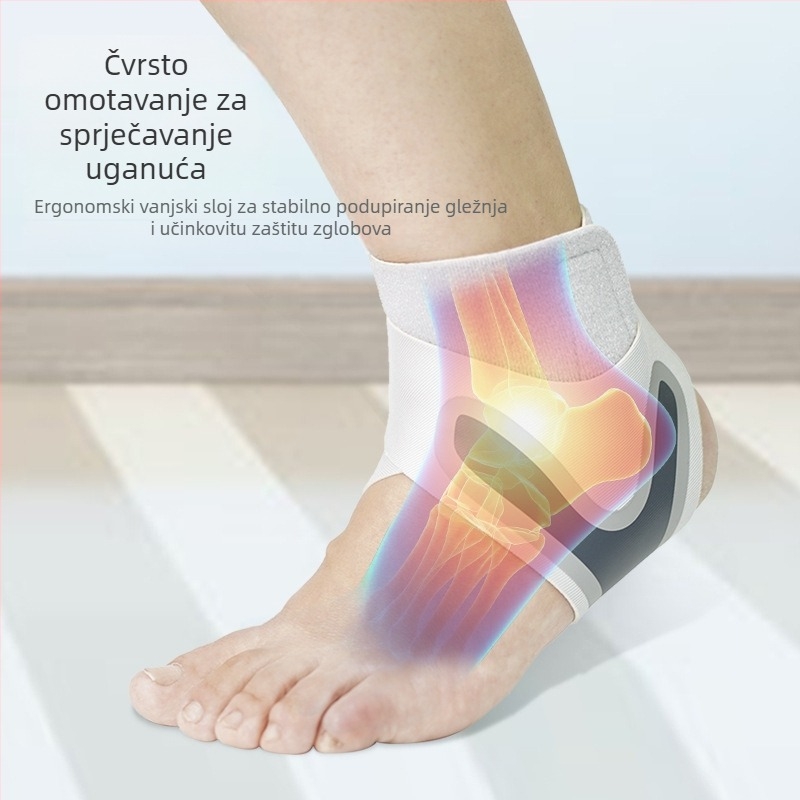 Prozračni gležni podržavajući zaštitnik za trčanje, indoor jogu i košarku – kompresijska stabilizacija gležnja