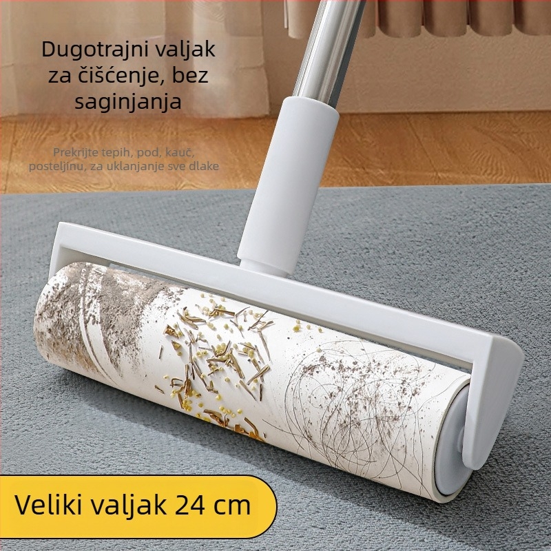 Roller za prašinu s papirom za odtrgavanje – uklanjanje dlaka kućnih ljubimaca