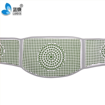 Pojas za struk s pletenim od poliester-elastana, đumbirova pjena, bambusov ugljen, Velcro zatvarač