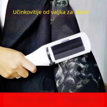 Elektrostatna četka za uklanjanje dlaka s odjeće, posteljine i kućnih ljubimaca – plastika, moderni minimalistički stil, ljepljiva rola za dlake (2023)