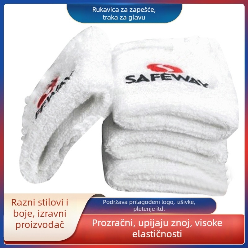 Bracer zglobni pojas – pamuk, upija znoj, za odrasle, košarka, pakiranje 500 kom