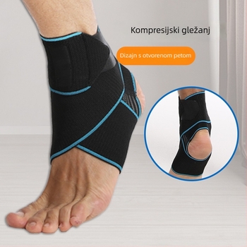 Gležanj zavoj – elastični štitnik, poliestersko vlakno, za odrasle, zaštita gležnja, podrška gležnju, pogodno za košarku, planinarenje, trčanje