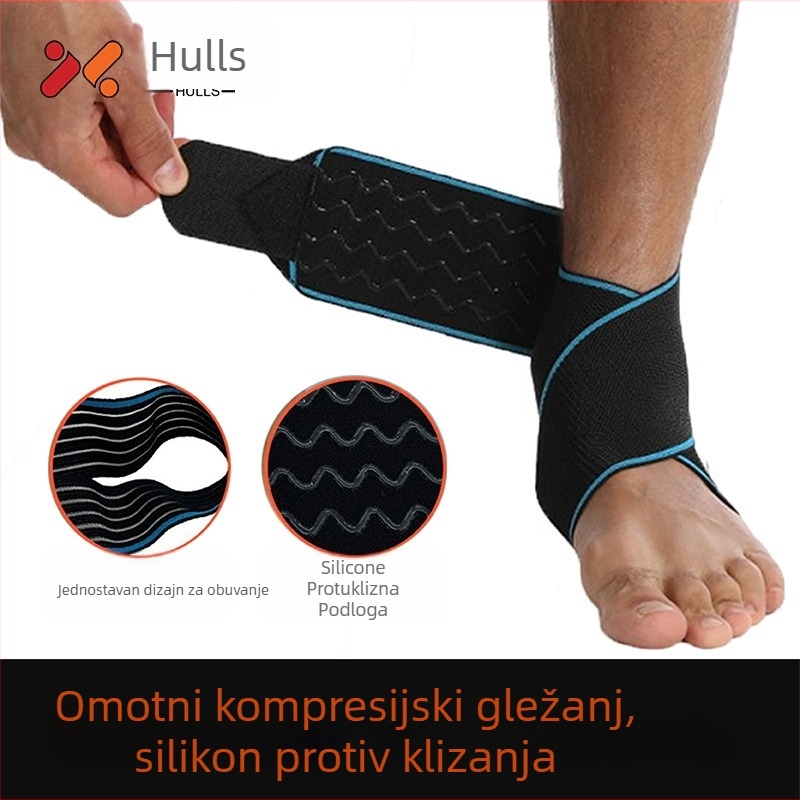 Gležanj zavoj – elastični štitnik, poliestersko vlakno, za odrasle, zaštita gležnja, podrška gležnju, pogodno za košarku, planinarenje, trčanje