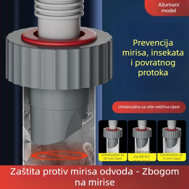 Plastična zatvaračka za kanalizacijske cijevi – PVC dodatak za kanalizaciju, injekcijsko lijevanje, inline upotreba