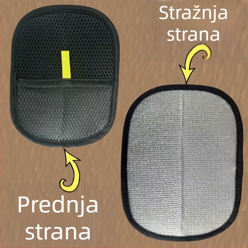 Thing island Rukavica za uklanjanje dlaka s statičkim nabojem — dvostrano četkanje, krušna četka za dlake, za kratkodlaku mačku