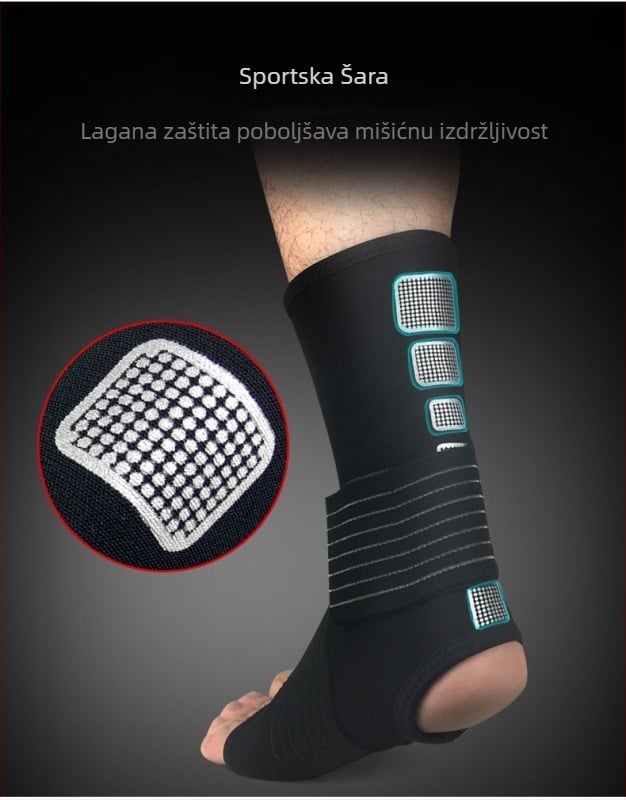 Zaštitnik gležnja s kompresijskim zavojem za vanjske sportove – košarka, nogomet, planinarenje, fitness