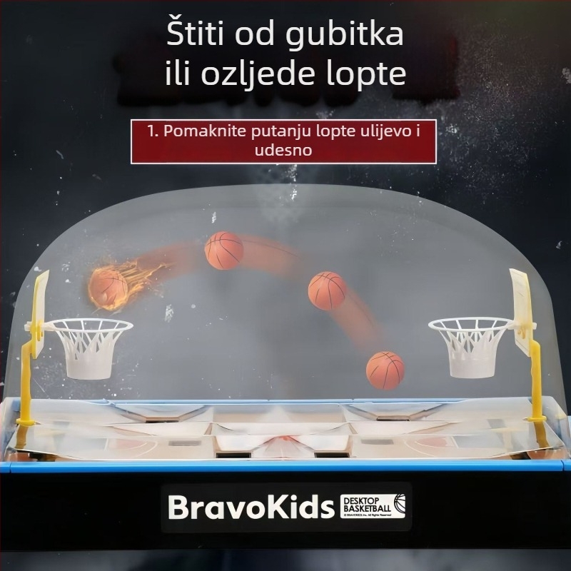 Tablaška igra za dva: košarka i nogomet – plastična konstrukcija; interakcija roditelj-dijete, razvoj razmišljanja, koordinacija ruke i oka; dob 4–35 godina