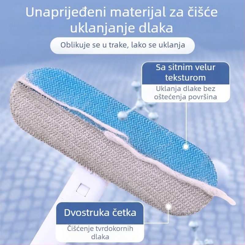 Čistač dlaka mačaka s usisavanjem i četkom s dlačicama – za dlake mačaka i psa, te prostirke i krevete (Materijal: PP flanel; Uvoz: Ne; Poklon: Ne)