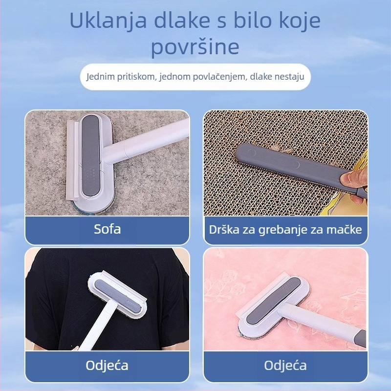 Čistač dlaka mačaka s usisavanjem i četkom s dlačicama – za dlake mačaka i psa, te prostirke i krevete (Materijal: PP flanel; Uvoz: Ne; Poklon: Ne)