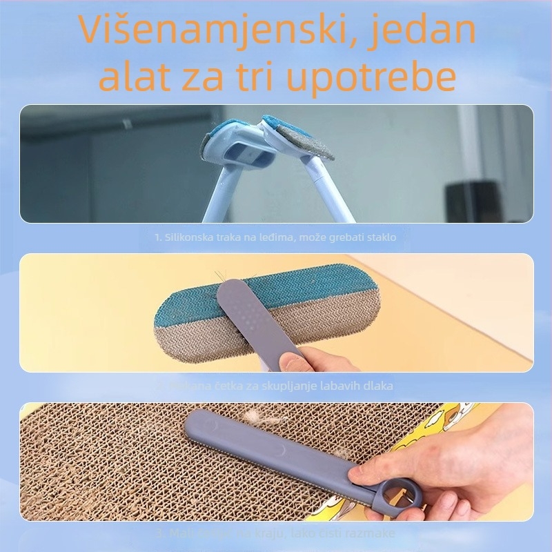 Čistač dlaka mačaka s usisavanjem i četkom s dlačicama – za dlake mačaka i psa, te prostirke i krevete (Materijal: PP flanel; Uvoz: Ne; Poklon: Ne)