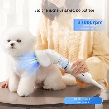 Sve-u-jednom uređaj za njegu kućnih ljubimaca s usisavanjem dlaka i češljem, za pse i mačke, funkcija kupanja i sušenja, brend Hippie dog