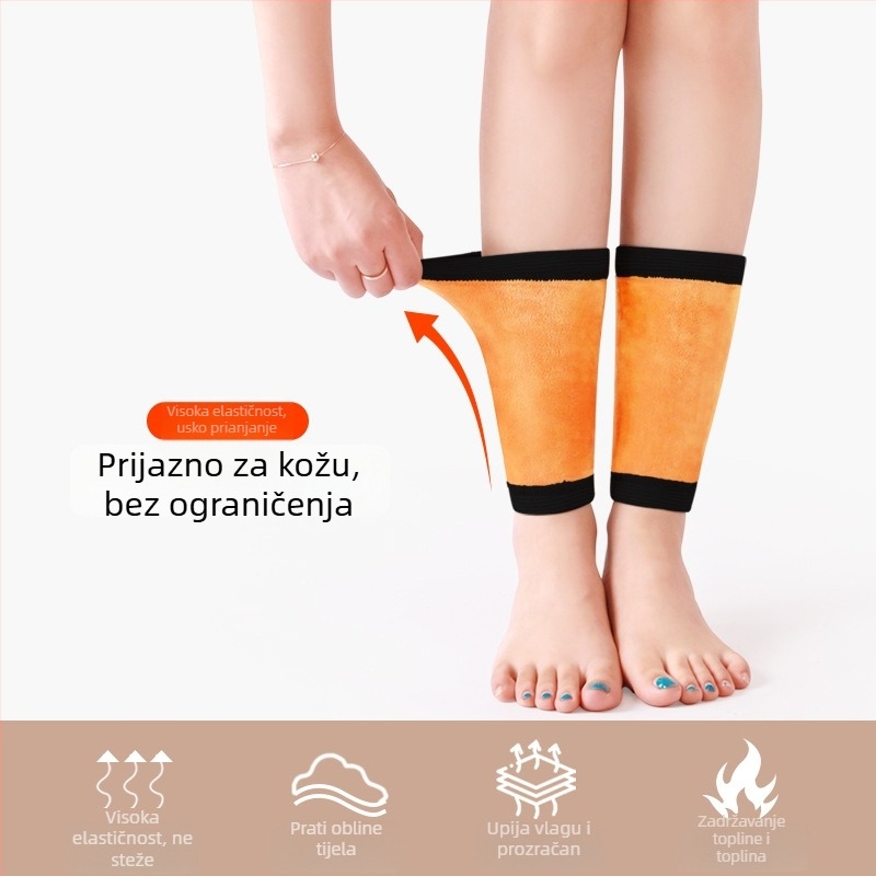 Topli gležanj zaštitnik s flisom, za odrasle, za vožnju biciklom zimi.