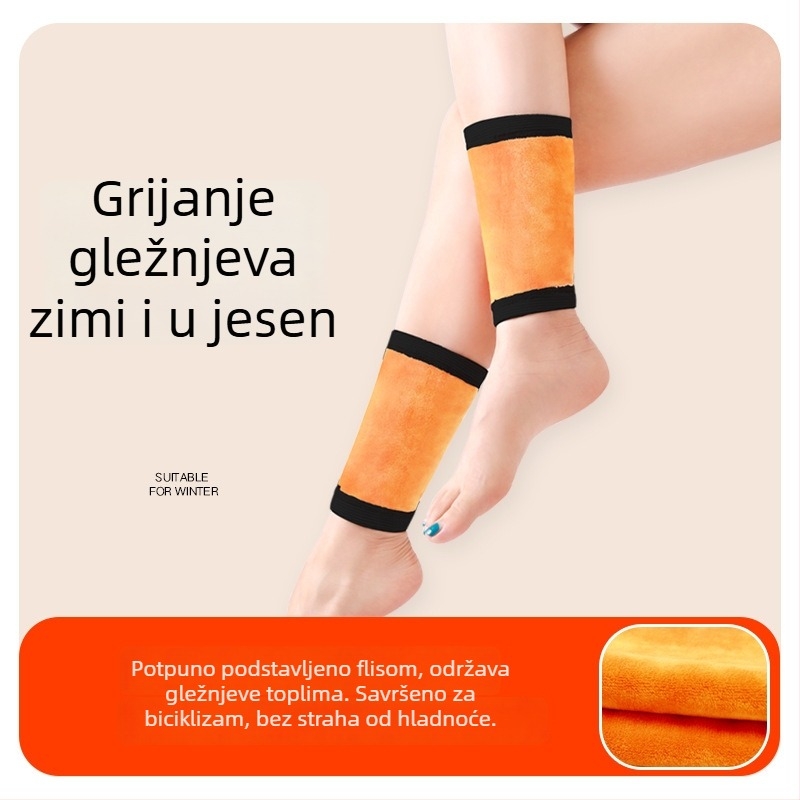 Topli gležanj zaštitnik s flisom, za odrasle, za vožnju biciklom zimi.