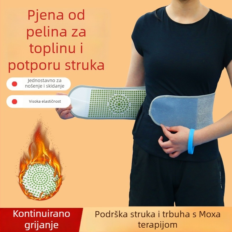 Pojas od Mugwort pjene, unisex, za muškarce i žene, grije struk i trbuh, zaštita od hladnoće u jesen i zimu