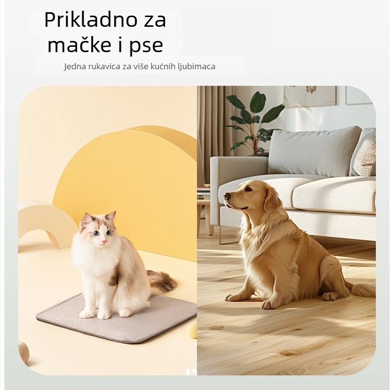Rukavice za njegu kućnih ljubimaca za mačke i pse - gumeni alat za uklanjanje dlaka (Brend: Drugo; Materijal: Guma; Uvezeno: Ne; Poklon: Ne)