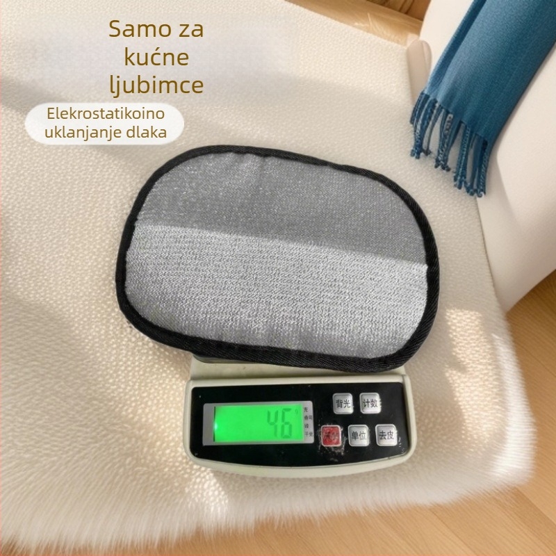 Anika Rukavica za čišćenje dlaka kućnih ljubimaca s elektrostatskom dvostrukom četkom za uklanjanje dlaka — baršunasta tkanina + sendvič mreža, Podrijetlo: Hebei