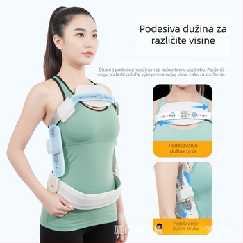 Korset za skoliozu s hiperextenzijom, torakolumbalna fiksacija — aluminijska legura, univerzalna prilagodba, ODM/OEM prilagođavanje