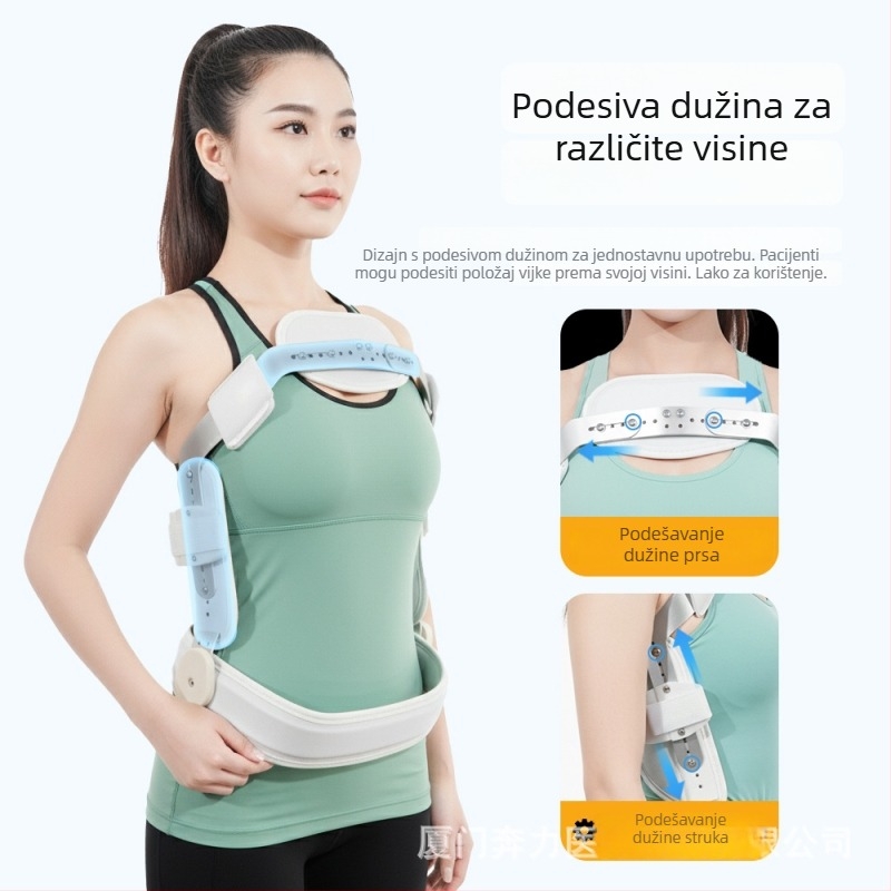 Korset za skoliozu s hiperextenzijom, torakolumbalna fiksacija — aluminijska legura, univerzalna prilagodba, ODM/OEM prilagođavanje