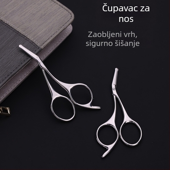 Škare za nosne dlačice s okruglom glavom, nehrđajući čelik, siguran dizajn, marka Jinfengchuang, 21 g, porijeklo Yangjiang