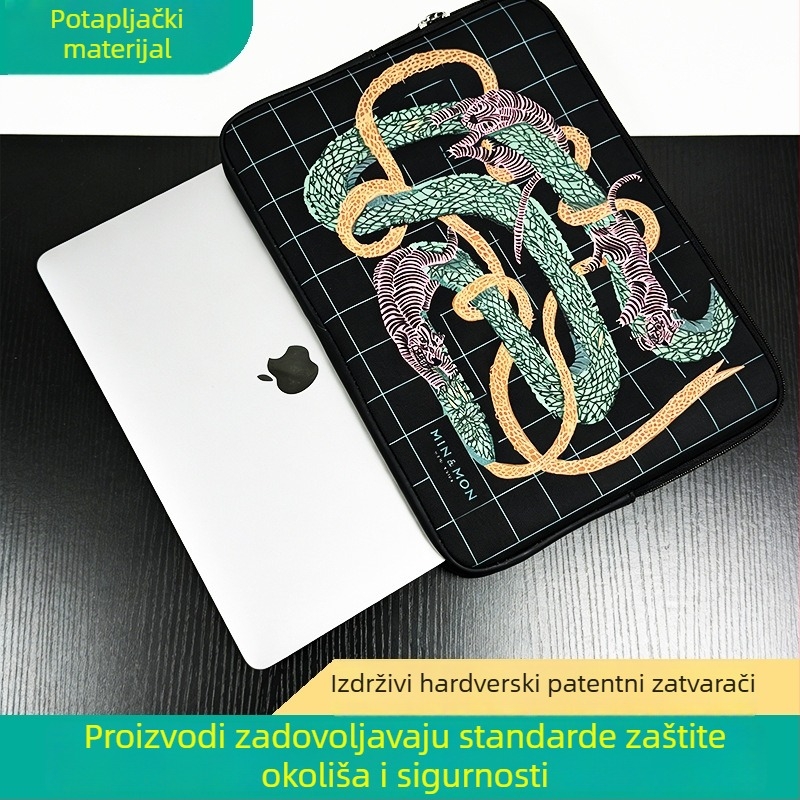 Minghai unutarnja torbica za laptop – Diving Material, vodootporna, prozračna, otporna na habanje, zatvaranje na zatvarač