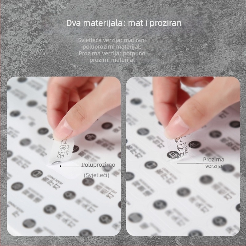 Naljepnica za označivanje prekidača – indikator noćne rasvjete, moderni minimalistički dizajn, model CX-XIUGUAN-57766, pogodna za spavaću sobu, ured, vanjske prostore, blagovaonicu, kupaonu, ulaz, balkon