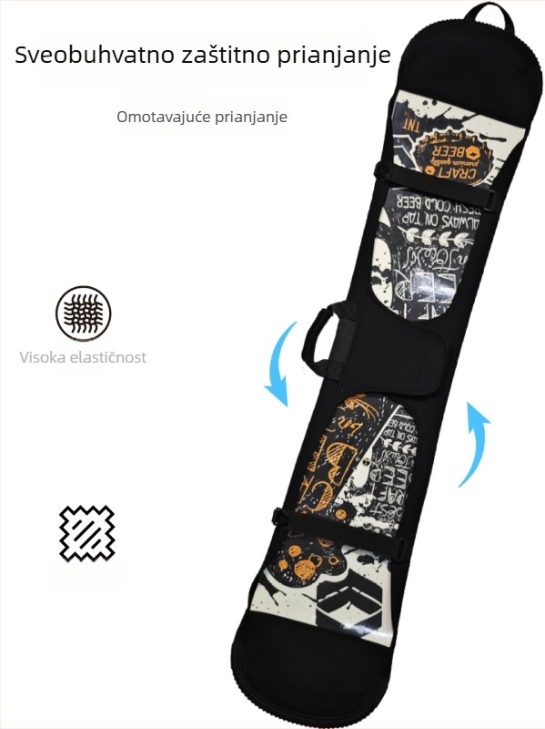 Kell Xi zaštitni poklopac za snowboard, otporan na habanje, zaštita od sudara, dizajn s dva remena za vješanje