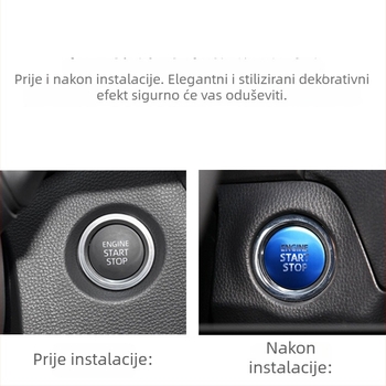 Aluminijski ukrasni dio za Toyota Corolla s jednim gumbom za paljenje i elektroničkom ručnom kočnicom, bez logotipa, porijeklo Zhejiang