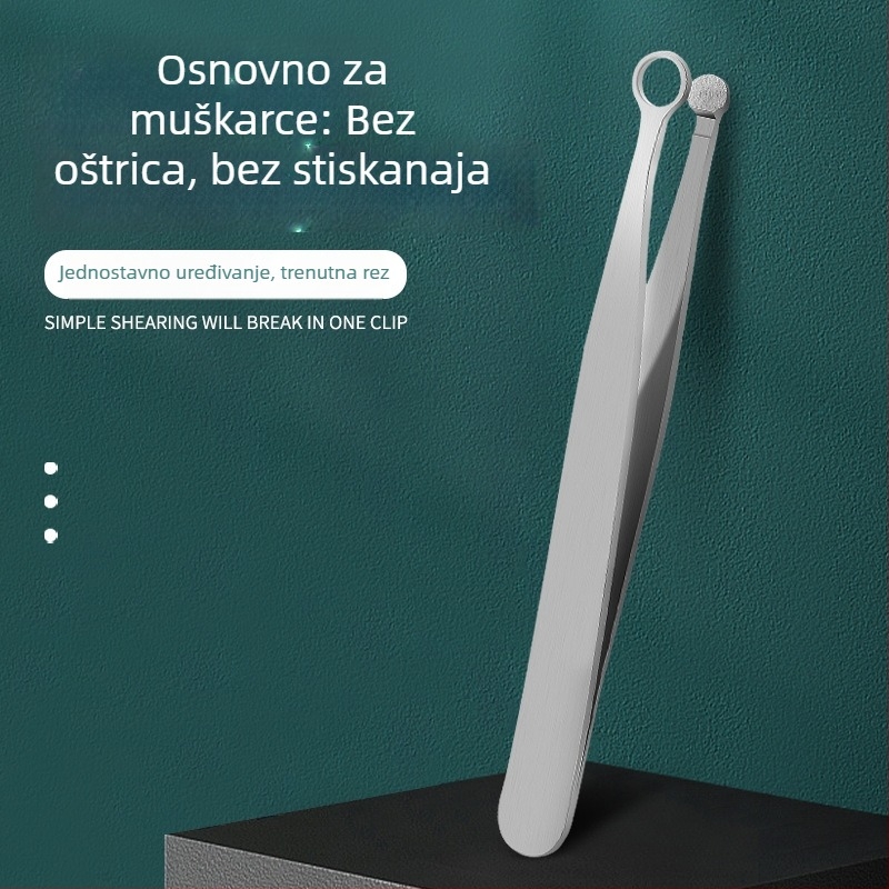 Trimer za nosne dlačice - nehrđajući čelik, zaobljena glava, kružni dizajn, Ha Niu