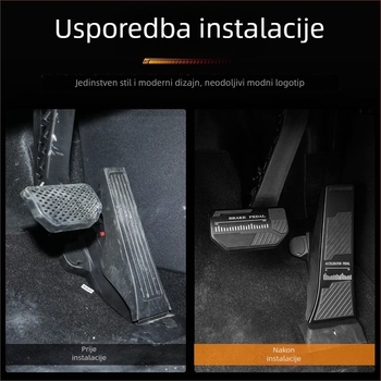 Pedalni zaštitnici od aluminijske legure za pedalu ubrzanja i kočnice s protukliznom površinom, za Leapmotor C10/C11, unutarnje modifikacije