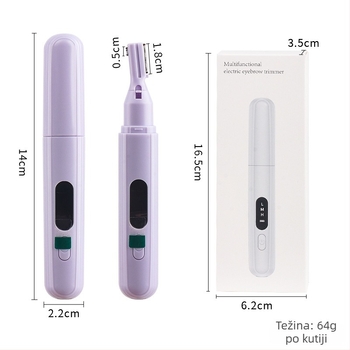 Trimer za obrve USB, ABS kućište, električni, za kućnu upotrebu, univerzalni