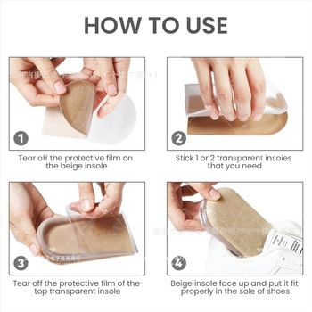 Gel potplat s podizanjem visine, podesivi višeslojni dizajn, za tenisice, čizme i svakodnevnu obuću.