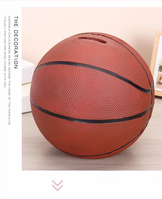 Novčanik u obliku košarkaške lopte — smolni materijal, stolna dekoracija, suvremeno umjetničko djelo, dar