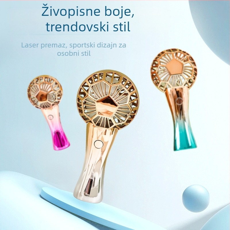 Mini USB ručni ventilator za Svjetsko prvenstvo u nogometu, prijenosni vanjski stolni ventilator, 3 brzine, ugrađena baterija 300–500 mAh, tih 45–50 dB