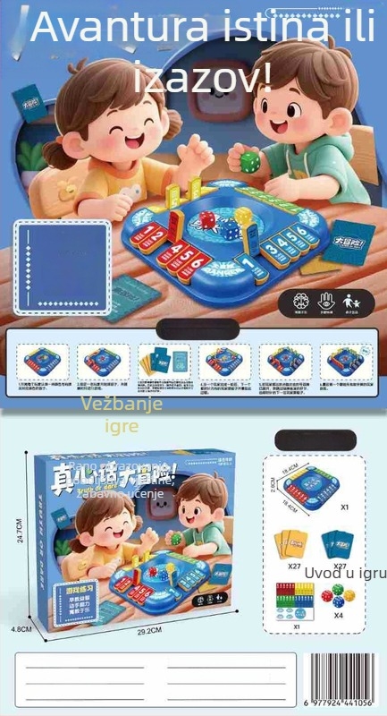 Igra karata Istina ili izazov za djecu – multiplayer društvena stolna igra s kartama, plastična, Le Zai, TK-024, 3C certifikat 2024152202054298, dobne skupine 4–6, 7–14, 15–35