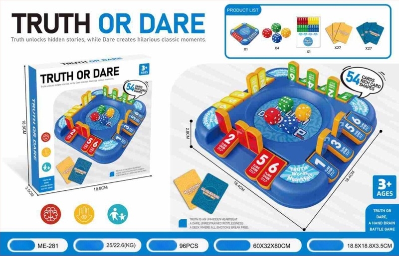 Igra karata Istina ili izazov za djecu – multiplayer društvena stolna igra s kartama, plastična, Le Zai, TK-024, 3C certifikat 2024152202054298, dobne skupine 4–6, 7–14, 15–35