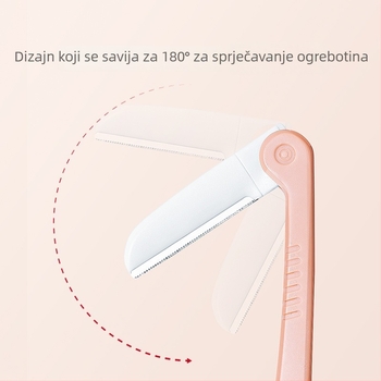 Sklopivi trimer za obrve, prijenosni set za početnike, oštrica od nehrđajućeg čelika, 3 komada