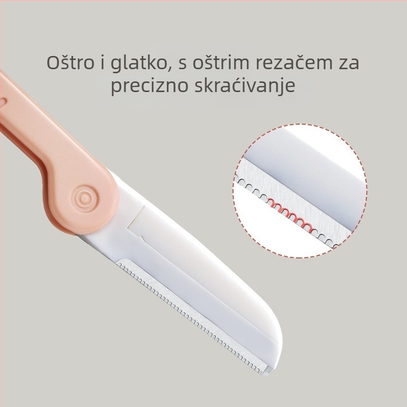 Sklopivi trimer za obrve, prijenosni set za početnike, oštrica od nehrđajućeg čelika, 3 komada