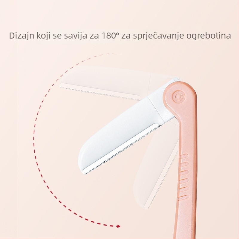 Sklopivi trimer za obrve, prijenosni set za početnike, oštrica od nehrđajućeg čelika, 3 komada