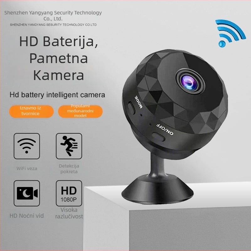 Bežična kamera s baterijom A9, 720P, 4 mm objektiv, unutarnje daljinsko praćenje Wi-Fi, noćno vidno do 10 m