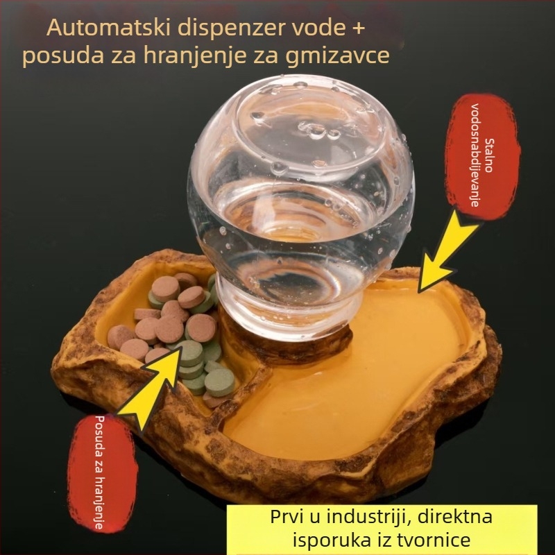 Višenamjenska posuda za hranjenje gmizavaca s konstantnim protokom vode, odvojiva, model GP1401, 420 g