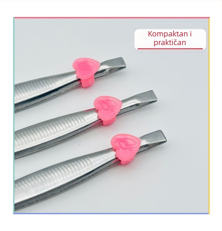 Set od 12 klipova za obrve od nehrđajućeg čelika, s ravnim vrhom