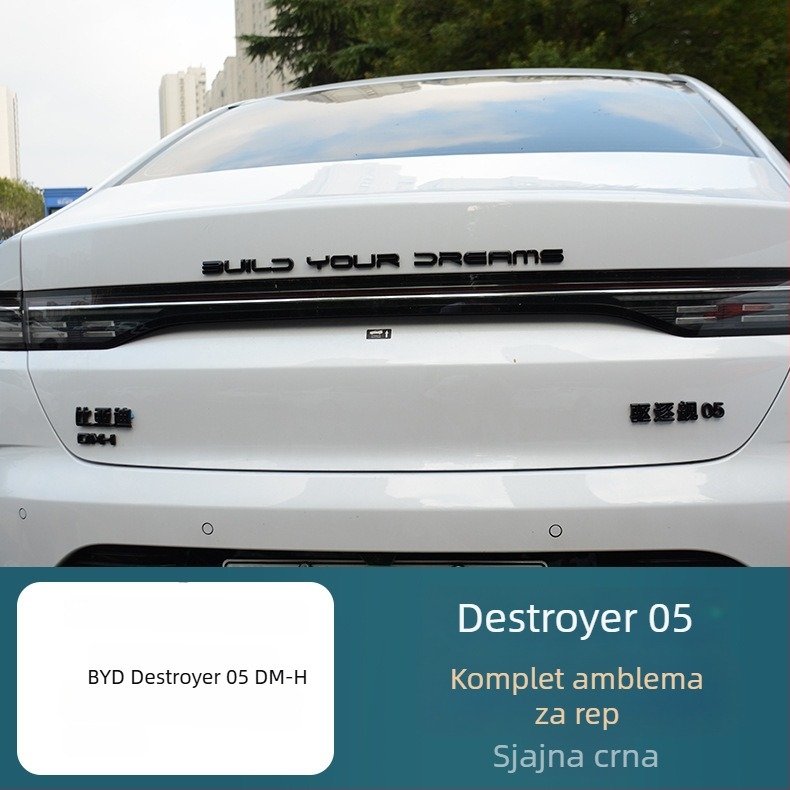Dekorativne stražnje naljepnice za BYD Destroyer 05, nehrđajući čelik, model Ozf, brend Hanbang jiechen