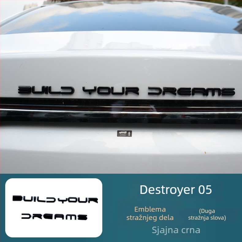 Dekorativne stražnje naljepnice za BYD Destroyer 05, nehrđajući čelik, model Ozf, brend Hanbang jiechen
