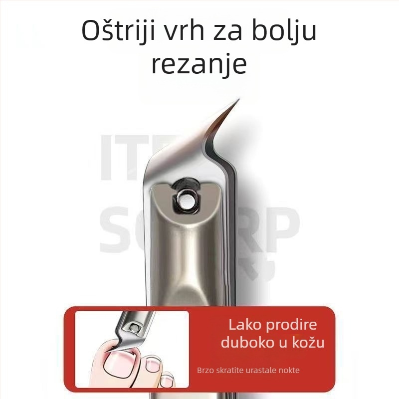 Set kliješta za nokte za urasle nokte, s kliještima s orlovim kljunom i škaricama, plastični materijal, nagnut otvor