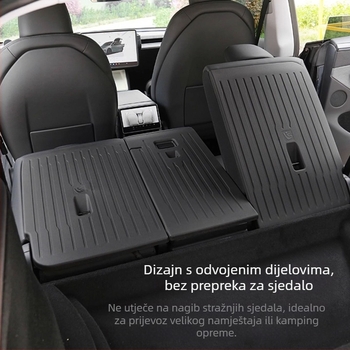 Tesla Model Y prednji i stražnji tepih prtljanika, TPE, montaža ljepilom