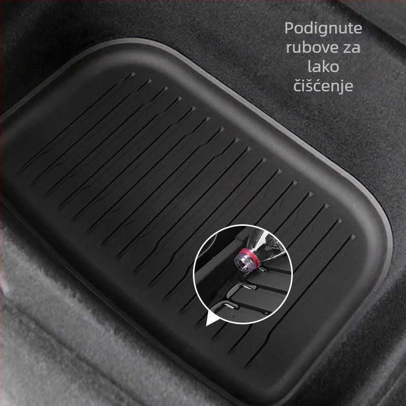 Tesla Model Y prednji i stražnji tepih prtljanika, TPE, montaža ljepilom