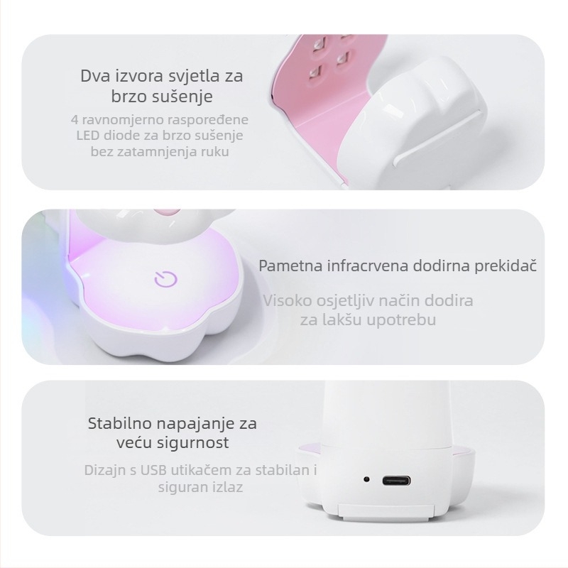 UV-LED lampica za nokte za dvije ruke za sušenje gel laka – Principal Hua, domaća marka, za obične korisnike, bez uvoza