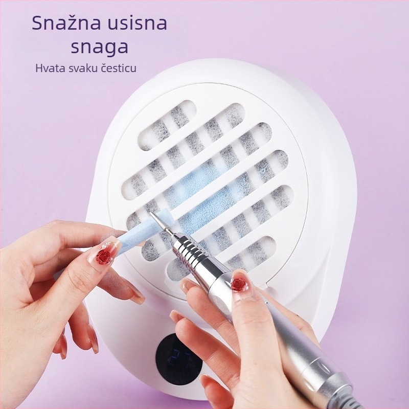 Usisivač prašine za manikuru – visok usisni kapacitet i tih rad; Neto težina: 1400 g; Materijal: Plastika
